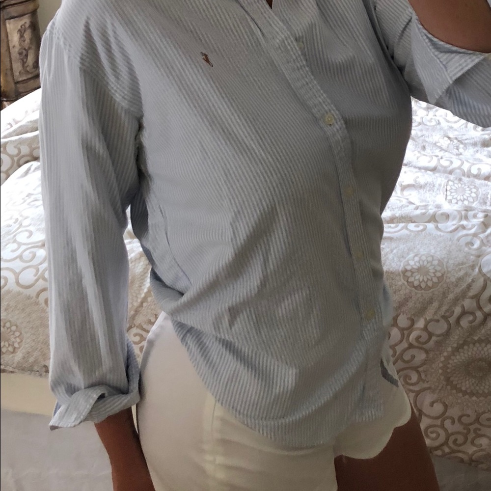 Ralph Lauren long sleeve pin striped top